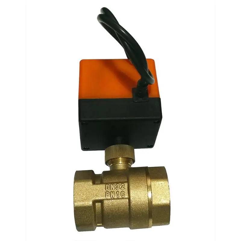 AC220V DN15-50 3-wire 2-way Electric Ball Valve Control Brass Thread Electric Ball Valve stable Motorized Ball Valve