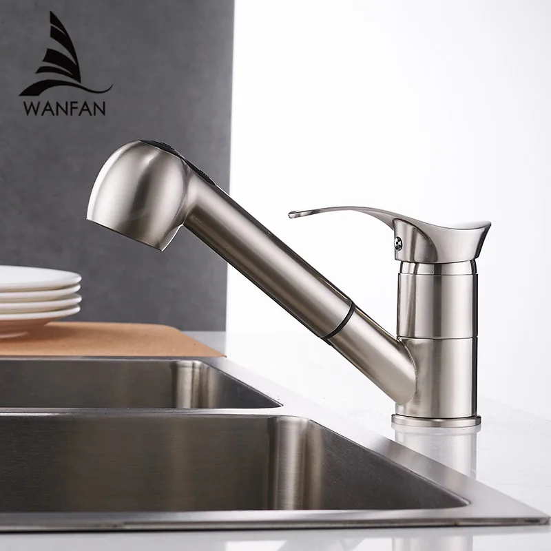  Kitchen Faucets 360 Degree Swivel Pull Out Kitchen Sink Faucet Water-Saving Polished black Basin Cr - 4000223354477