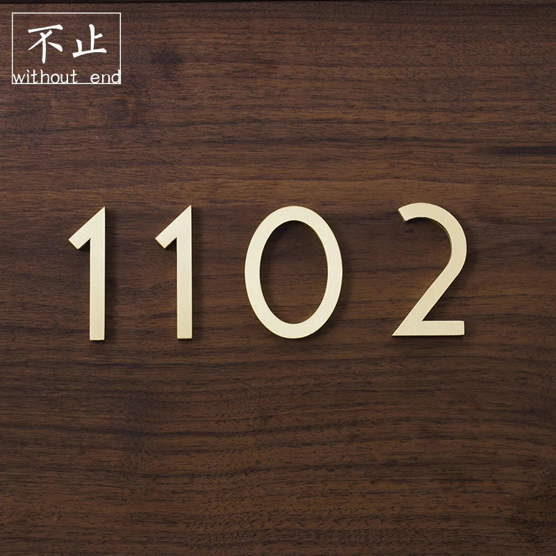 

Home Decoratione Brass letter for Door Signboard Metal Door Number Brass Doorplate DIY