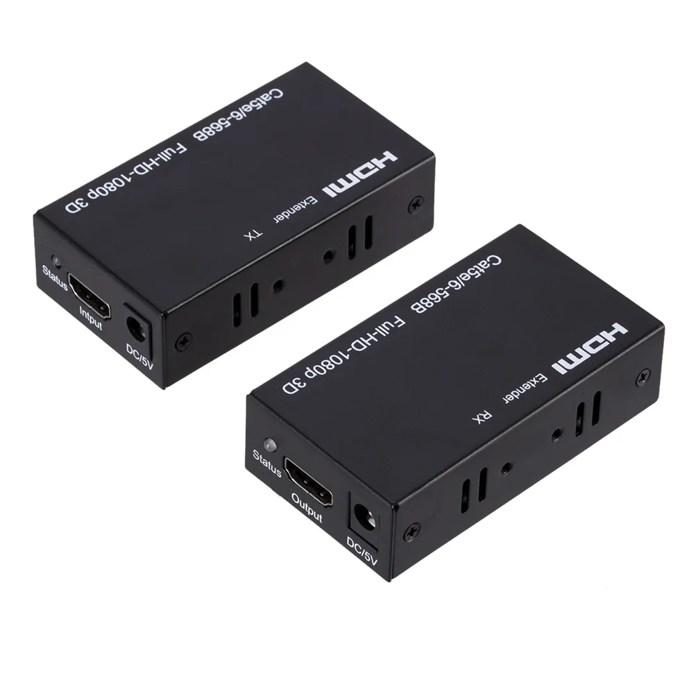 60M RJ45 HDMI Extender 1080P HDMI Network Extender by CAT5e CAT6 LAN Extensor for PS4 apple TV PC laptop HDTV hdmi cable hdmi extender