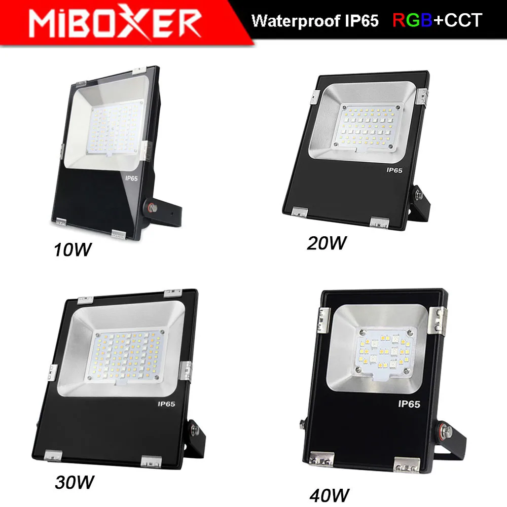 MiBOXER FUTT02/ FUTT03/FUTT04 /FUTT05/FUTT06 10W/20W/30W/50W RGB+CCT LED Flood light AC100-240V DC24V IP65 Outdoor Garden Light
