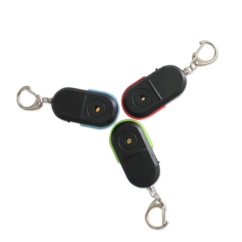 Anti-lost Whistle or Shout Key Finder Wireless Smart Flashing Beeping Remote Keyring Locator Sound Alarm Reminder with LED Light