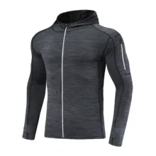 Мужские куртки для спортивного зала и фитнеса, с длинными рукавами, облегающие топы для спорта на открытом воздухе, футбола, бега, куртки с капюшоном