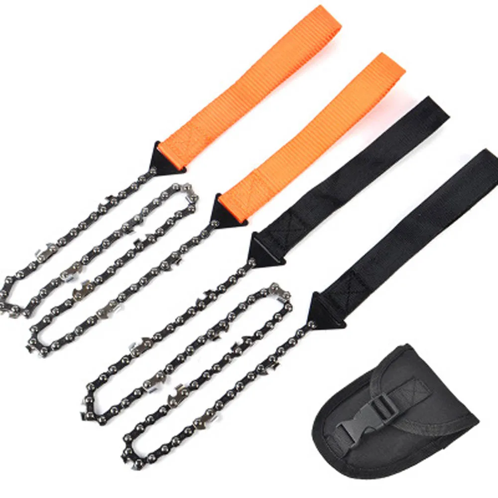 

Emergency Household Gardening Hand Chainsaw with Nylon Bag Outdoor Survival Pocket Chain Saw Hand Chainsaw 65cm Camping Hiking