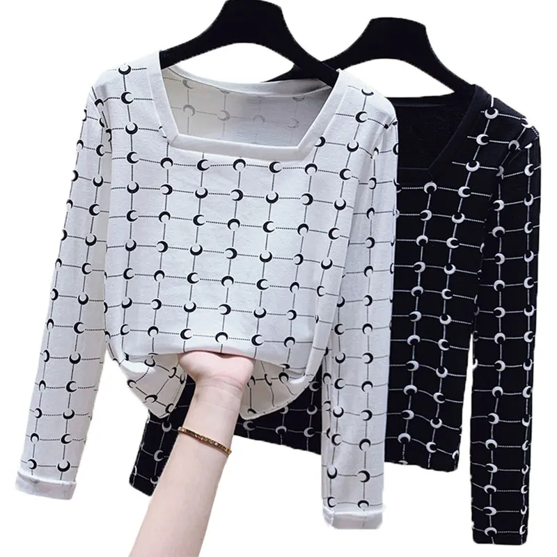 

Long Sleeve Lady Women T-Shirt Long Sleeve Tshirt Female 2020 Spring Autumn Ladies Tops Tee Shirt Femme Plus Size White Black