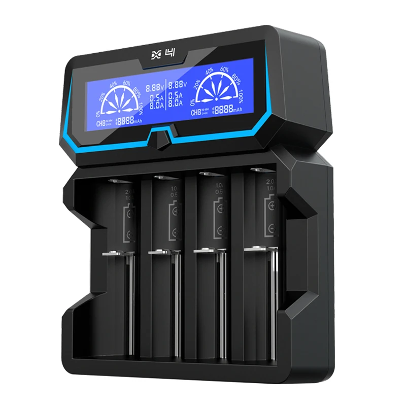 XTAR X4 быстрое зарядное устройство 3,6 В 3,7 в IMR ICR INR литий-ионный аккумулятор 14500-26650 1,2 в Ni-MH NI-CD AAA AA батарея lcd 18650 зарядное устройство