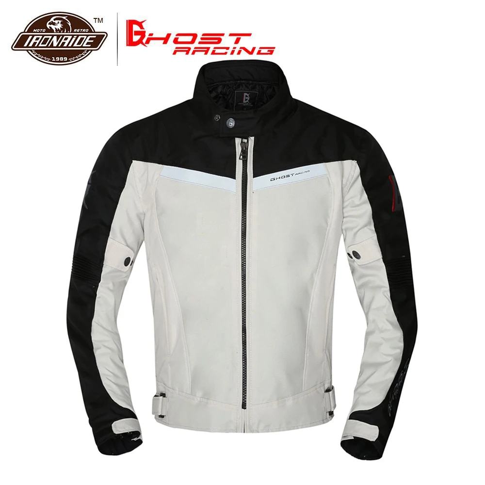 

GHOST RACING Motorcycle Jacket Waterproof Motorbike Riding Jacket Men Moto Jacket Motorcycle Body Armor Armor for Men 3 Colours
