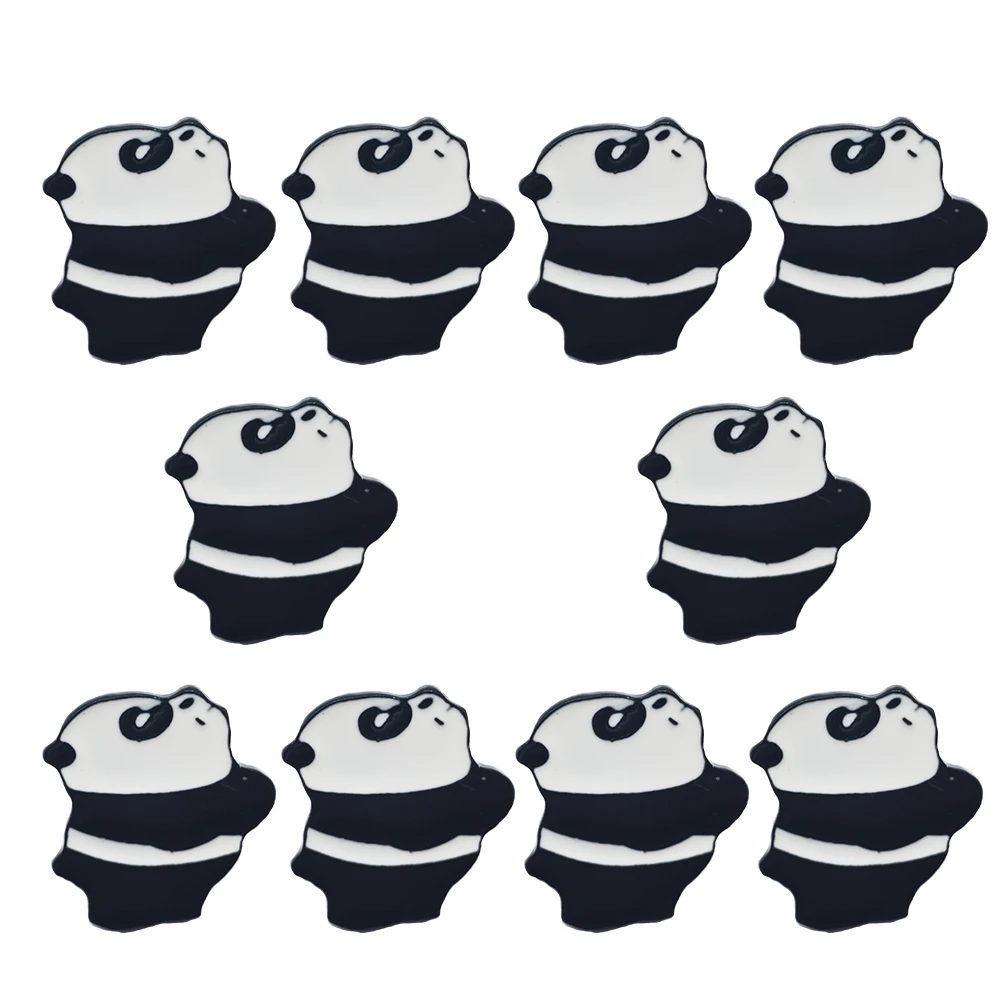 

10pcs Proud Panda Brooches For Women's Clothing Enamel Pins Bag Clothes Lapel Pin Anime Badge Jewelry Gift For Friends/Men