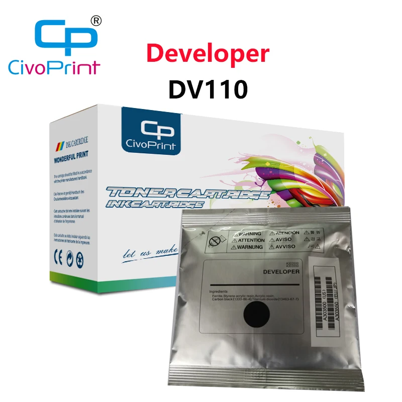 Civoprint 2 шт Новый совместимый DV110 Разработчик для Konica Minolta bizhub 162 180 210 di152 di183 di250 di3510
