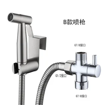

Toilet Hand Held Bidet Stainless Steel Faucet Sprayer Bidet Set Sprayer Gun Toilet Spray For Bathroom Self Cleaning Shower Head