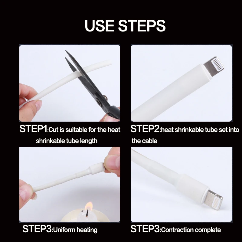 Heat Shrink Tube 10 Meter Thermoresistant Cable Sleeve Wire Protector
