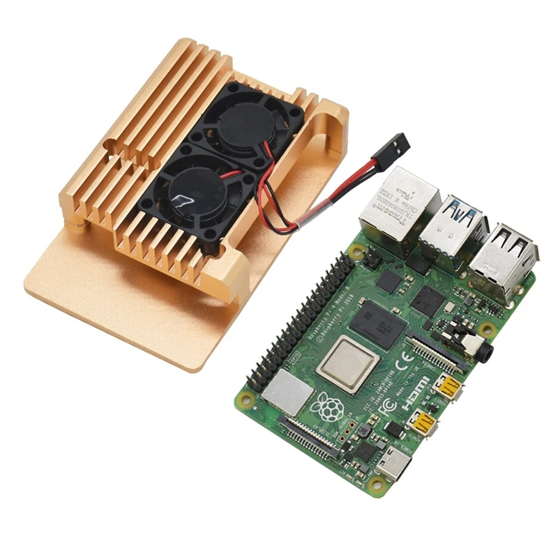Для Raspberry Pi 4B 2G ram DIY Kit Поддержка 2,4/5,0 ГГц wifi Bluetooth 5,0 с защитным корпусом охлаждающий вентилятор