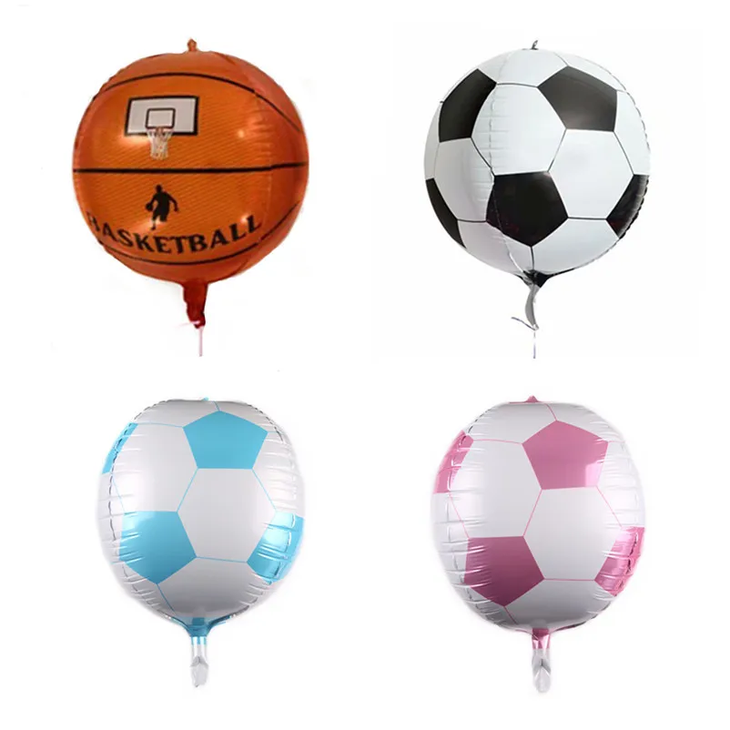 

New 22-inch 4D basketball football stereo balloon birthday party aluminum foil balloon wholesale basketball balloon