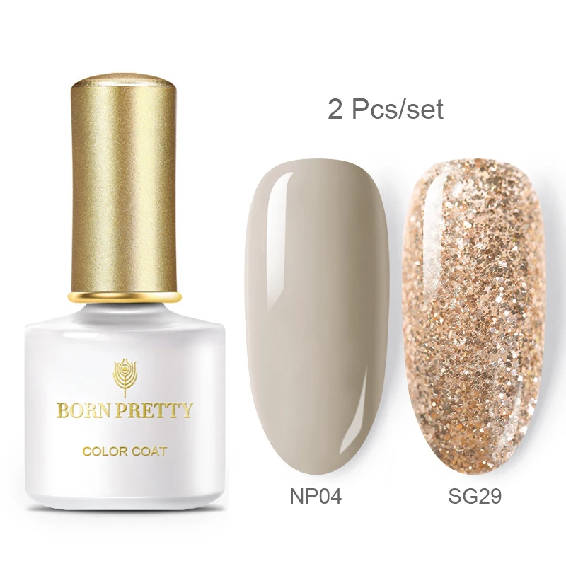 set 29 Набор гелей для ногтей BORN PRETTY, 2 бутылки, Гель-лак для ногтей, Гель-лак для ногтей, стойкий УФ-гель, цветной гель Nagel Gellack, 6 мл - Цвет: set 29