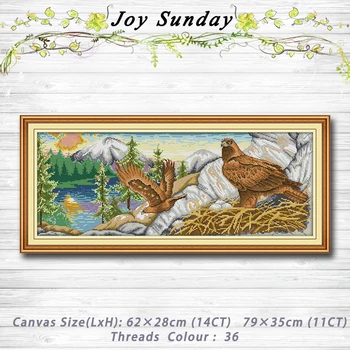 

Eagle decor painting 14CT 11CT counted cross stitch kits embroidery sets Needlework Sets Home decor