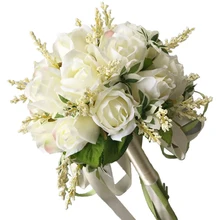 Новое поступление, свадебные букеты для женщин, искусственный букет цветов, 23 см, ручной работы, цветы для подружки невесты