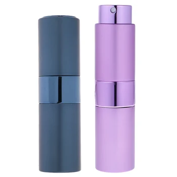 

15ml Travel Perfume Spray Empty Bottle Easy Used Aluminum Glass Mini Scent Bottle Purple & Blue