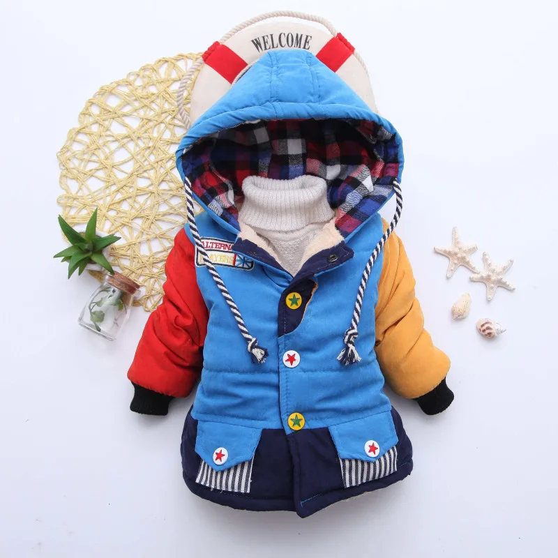 Пальто для младенцев; коллекция года; осенне-зимние куртки для малышей; куртка для маленьких мальчиков; детская теплая верхняя одежда; пальто для маленьких девочек; куртка; Одежда для новорожденных