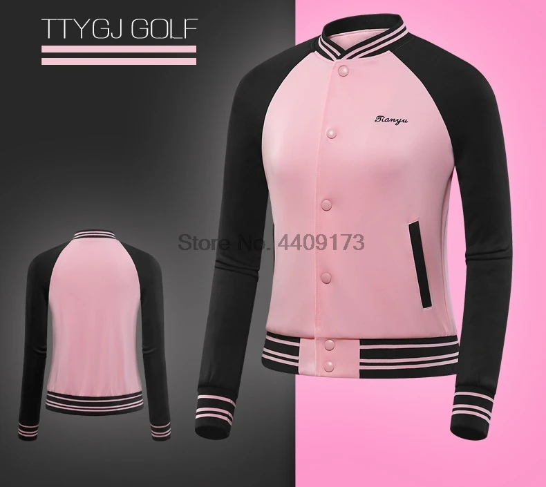Женское бейсбольное пальто для гольфа, Лоскутная спортивная куртка для гольфа, ветровка, женская тонкая куртка на пуговицах, тренировочная одежда D0813