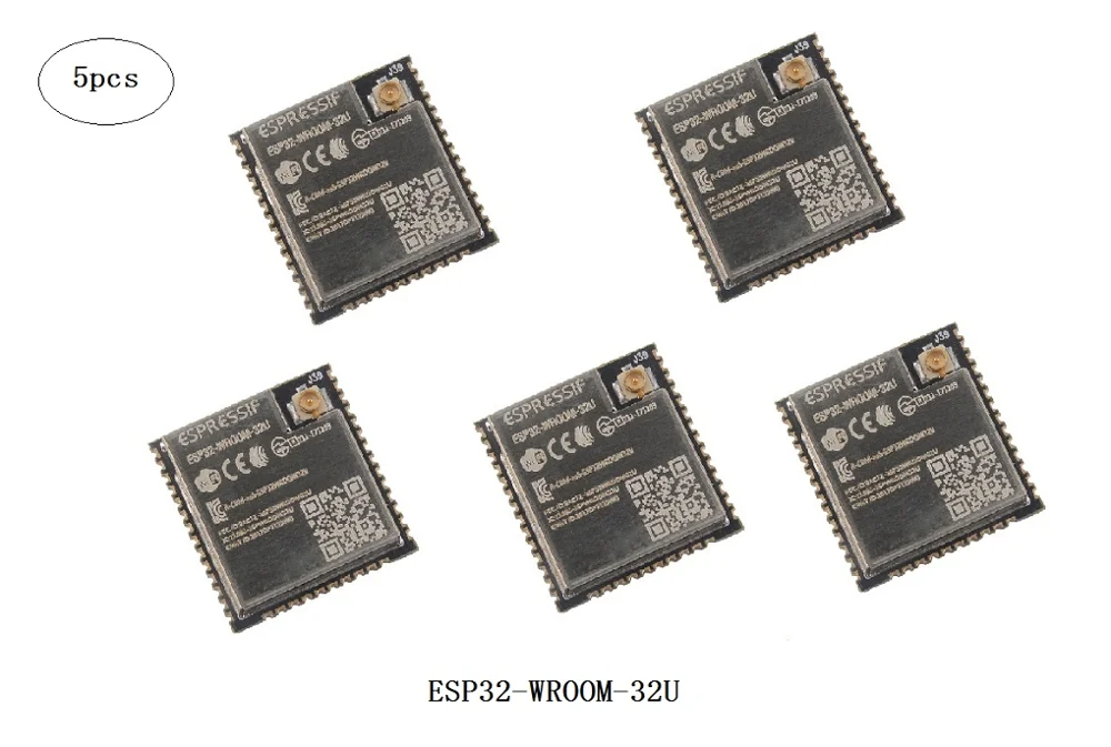 5 шт./упак. ESP32-WROOM-32U Wifi модуль ESP32 внешний антенны совместимый с ESP-32s/ESP-32 мощный и