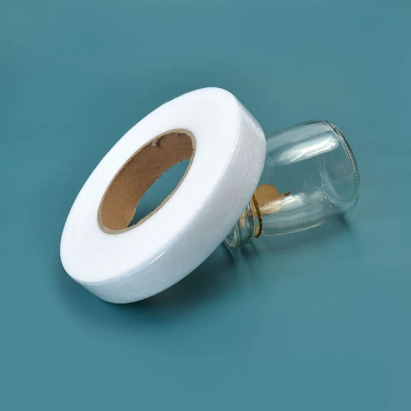 white 2cm 70 ярдов DIY Аксессуары Одежда Лоскутная Подкладка Ширина ткани с двухсторонней клеющей поверхностью ткань одежда двухсторонняя лента 1 см/1,5 см - Цвет: white 2cm