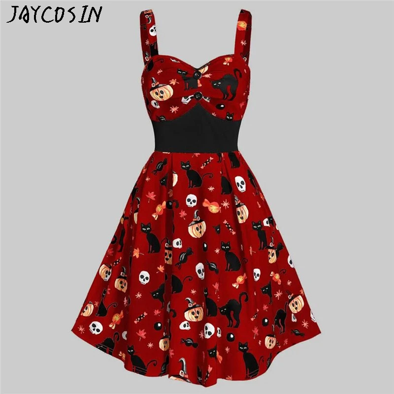 JAYCOSIN новинка 2019 красивые платья для женщин на Хэллоуин Топики винтажные с