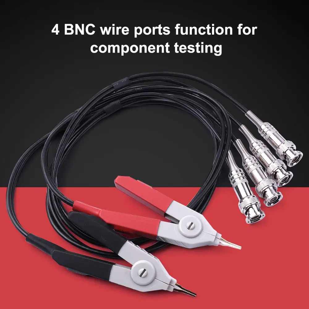 Grampos de Fio do Teste de Bnc Ajustados para o Medidor do Lcr com 4 60-70cm para o Teste & a Medida do Componente a Bordo Útil Clipes 1