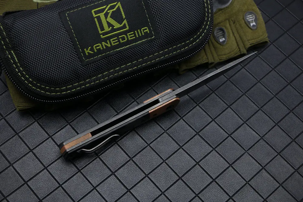 Kanedeiia мини Kwaiken Флиппер складной нож медь/мрамор углеродное волокно ручка N690 Лезвие Открытый Охота практичный инструмент для кемпинга