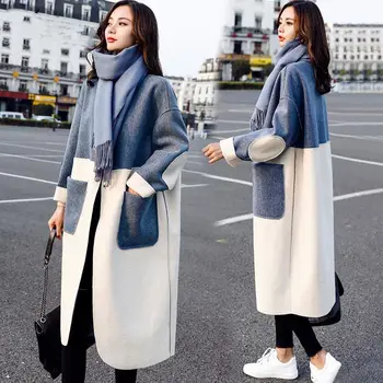 

Women Cotton Coat 2020 Loose Casual Turn-down Collar Long Fashion Warm Female Cotton Coat