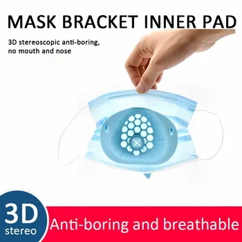 

Reusable Mask Holders Mask Brackets Women Fashion Silicone Support Breathing Masks Inner Cushion Bracket 3D Mouth Mask Cone