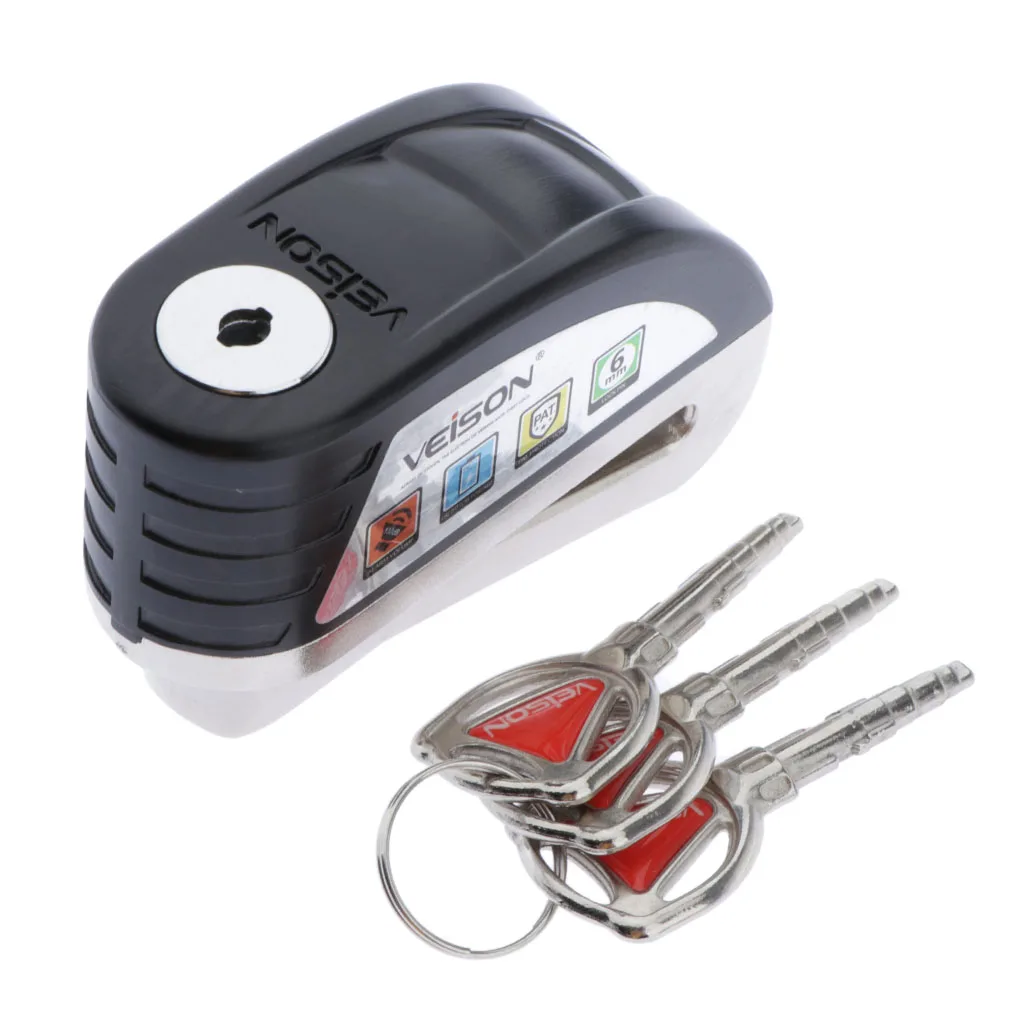 Motorcycle Scooter Bicycle Anti-theft Wheel Disc Brake Lock Security Alarm