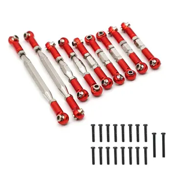 

9PCS Adjustable Metal Linkage Pull Rod Servo Link WLtoys 12428 12423 12428 - ABC Feiyue FY06 upgrade RC Car metal Accessories