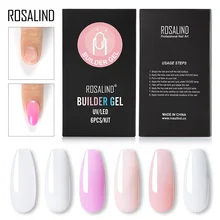 ROSALIND набор гелей для дизайна ногтей, полигель с формой ногтей, впитывающий Гибридный лак для наращивания, Полупостоянный УФ светодиодный гель, базовый топ
