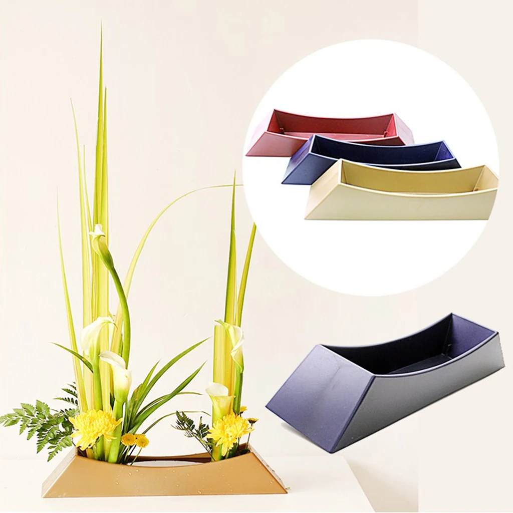 Large Japanese Ikebana Suiban Vase Flower Pot Bonsai Tray Flower Arrangment Holder for Home Office Tabletop Decor