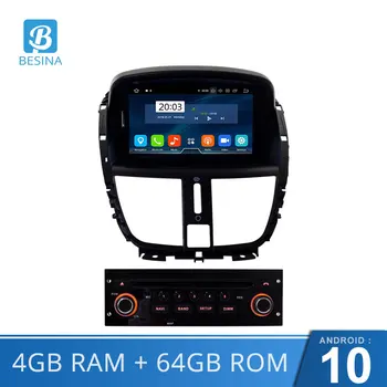 

Besina 1 Din Car Radio Android 10.0 Car DVD Player For Peugeot 207 207CC 2007 - 2014 WiFi GPS Navigation Multimedia 4G+64G DSP