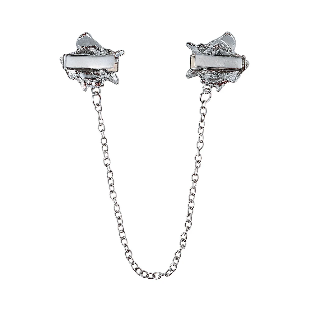 

New Cardigan Link Buckle Collar Clip Fashion Women Enamel Pin Alloy Flower Shape Sweater Clip Christmas Jewelry Hijab Pins