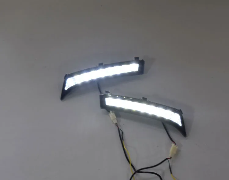 2Pcs/Pair SUNKIA Daylight Fog Lamp Car LED Daytime Running Light Black Cover DRL for Subaru Forester 2013