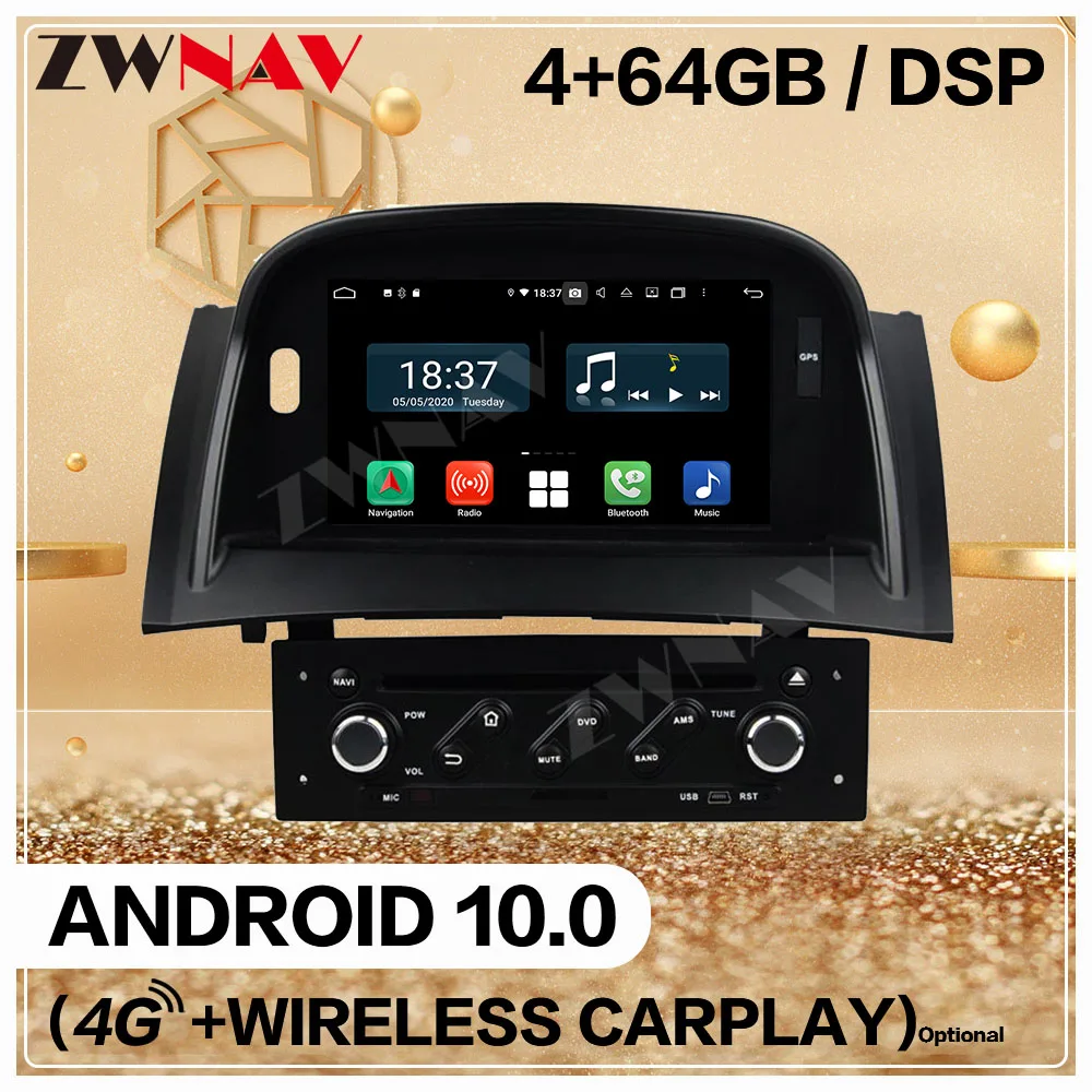 128G Carplay 2 Din For Renault Megane 2 Fluence 2002 2003 2004 2005 2006 2007 2008 Android Player Audio Radio GPS Head Unit Auto