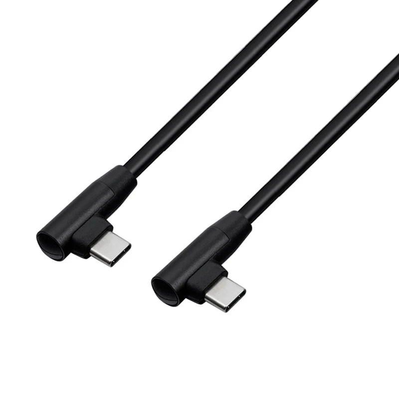 Enhanced USB-C to USB-C Cable - 60W PD Fast Charging with 90° Right Angle Design