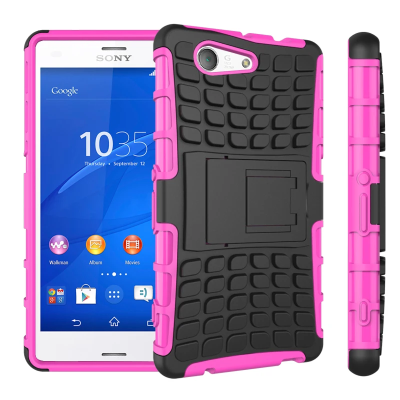 For Sony Xperia Z 3 Compact Z3 mini D5803 D5833 M55W Case Heavy Duty Armor Hybrid Hard Plastic Stent Cover Z3mini case | Мобильные