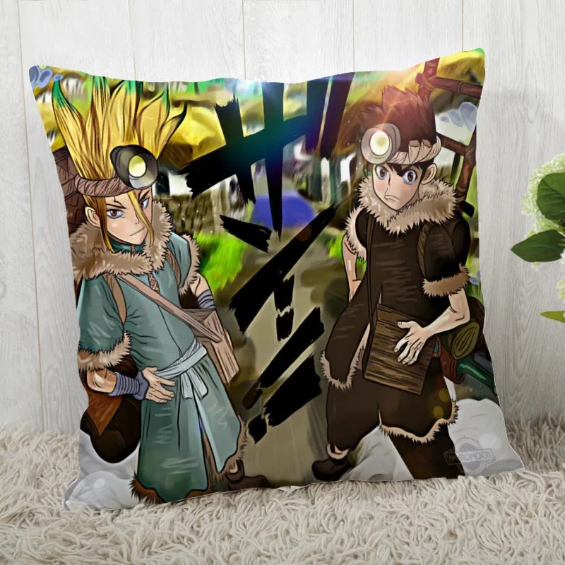 45*45 наволочка с Dr. Stone принтом для свадьбы наволочка аниме pillowcases40X40cm45X45cm