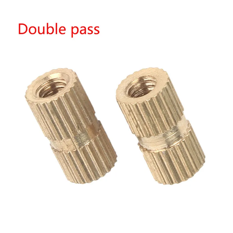

Solid Brass Knurled Nuts Double Pass Copper Insert Thumb Nuts For Electronic Machinery M1.4M1.6M2M2.5M3M4M5M6M8