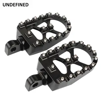

Motorcycle MX Pegs Wide Fat Foot Pegs Rests 360 Roating For Harley Dyna Fatboy Sportster Iron 883 Street Bob Bobber Wide Glide