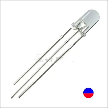 

wholesale diameter 5mm LED diode foggy white to red blue color light LED bead 3pin common anode or cathode,5000pcs/lot