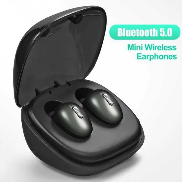 

Bluetooth Earphone Mini Portable Wireless Headset Waterproof 5.0 Bluetooth Headphone For Phone Stereo Bass Sport Earbuds Mic TWS