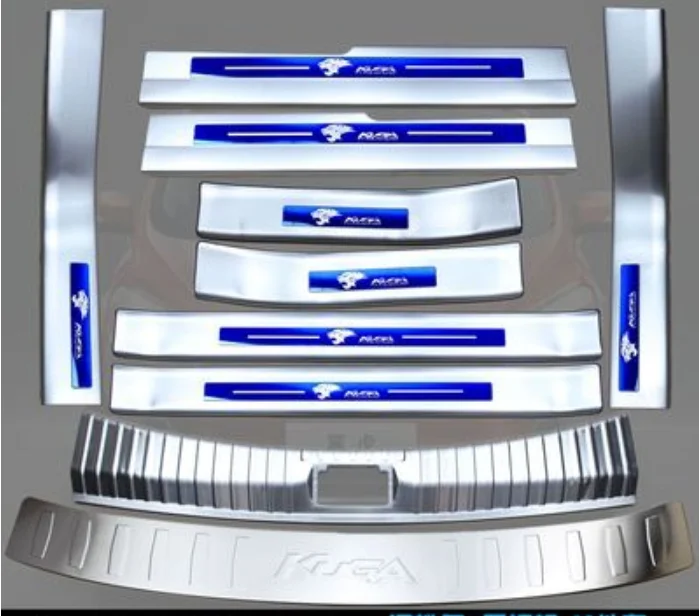 Для Ford Kuga 2013- нержавеющая сталь Автомобильный задний бампер Защита багажника Накладка автомобиля-Стайлинг декоративная полоса Аксессуары - Цвет: 7