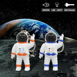 Милый робот астронавт, космонавт светодиодный свет и брелок с музыкальной тематикой фантастика космическая земля тема детский подарок