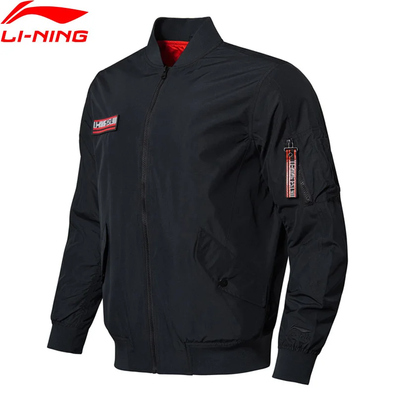 Мужская спортивная куртка Li Ning классическое пальто из 100% полиэстера с воротником