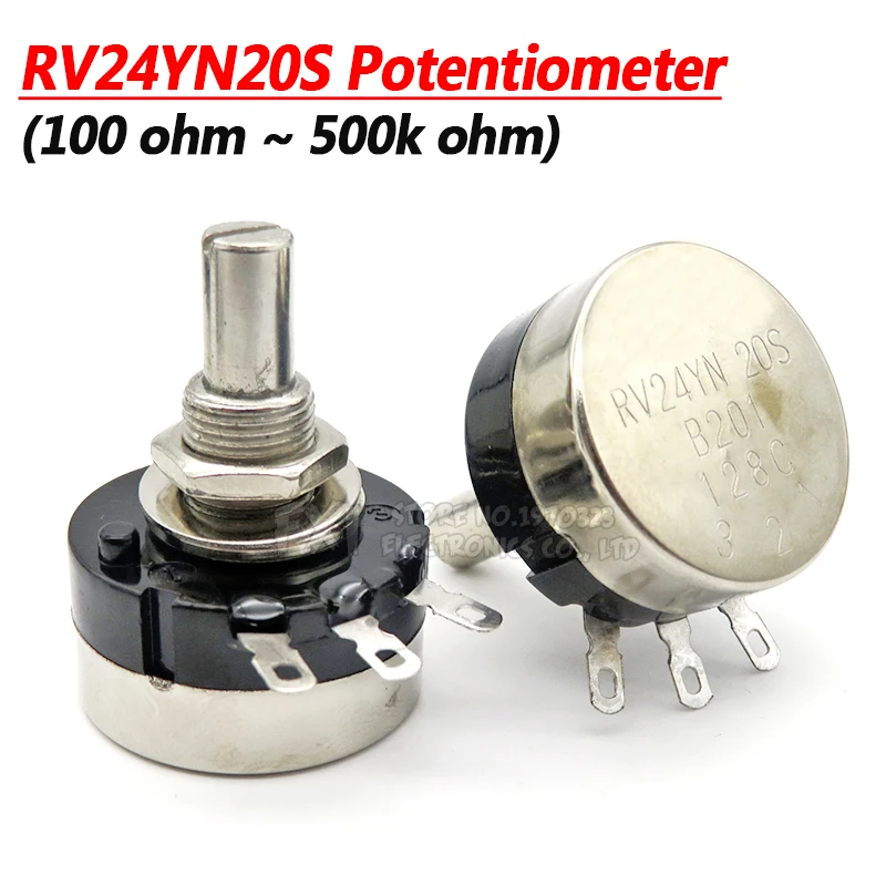 1Set(3PCS) Single Turn Carbon Film Rotary Potentiometer with A03 knob dial