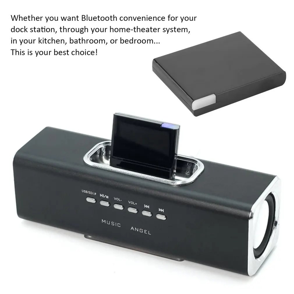 

v2.0 A2DP Music Receiver Adapter Black & White For iPod For iPhone 30 Pin Dock Docking Station Speaker with 1 LED